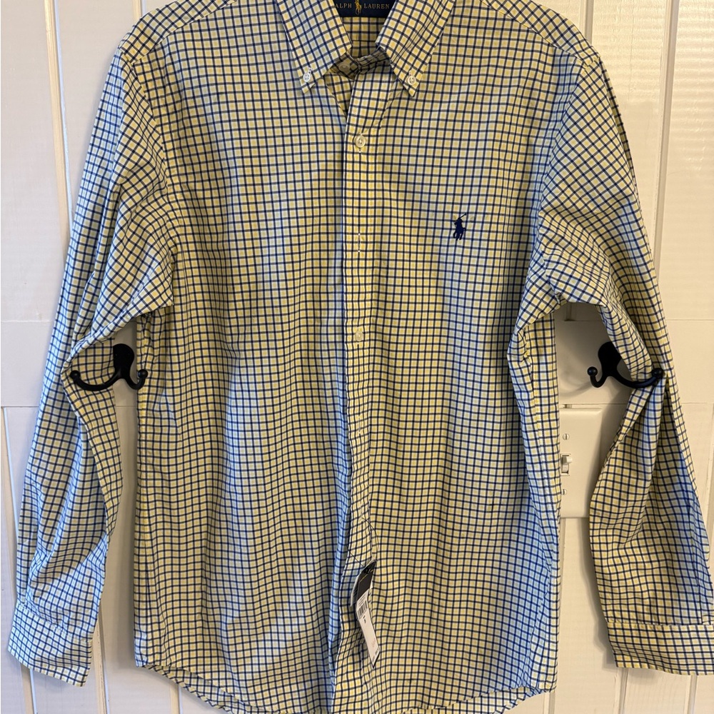 Ralph Lauren Yellow and Blue Plaid Shirt